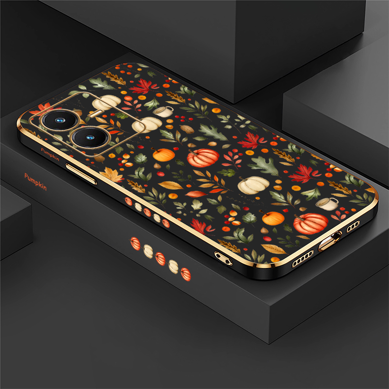 Vivo V40 - Funda con diseño de hojas de
