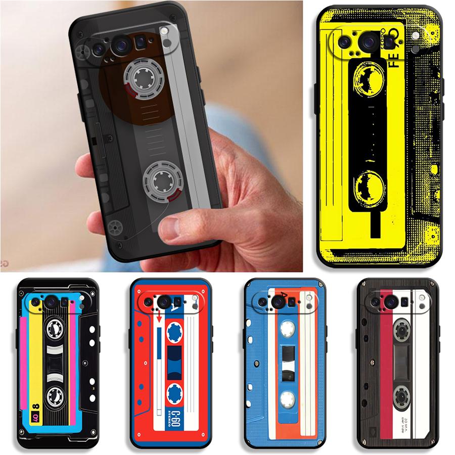 Google Pixel 9 Pro - Funda Vintage con Diseño de Casete