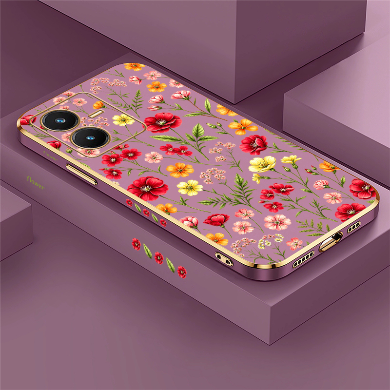 Funda con diseño de flores par - Vivo V40 reseña y precio