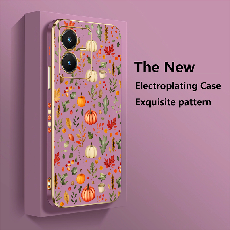 Funda con diseño de hojas de o - Vivo V40 reseña y precio